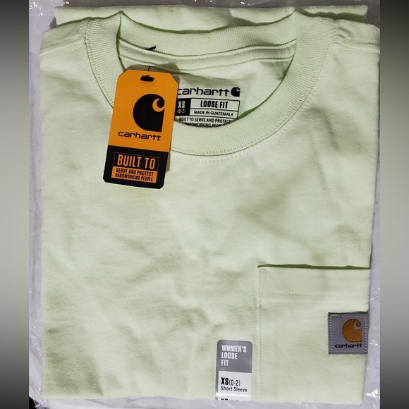 NWT Carhartt Women's Loose Fit Heavyweight Short Sleeve Pocket Work T-Shirt - Picture 4 of 4